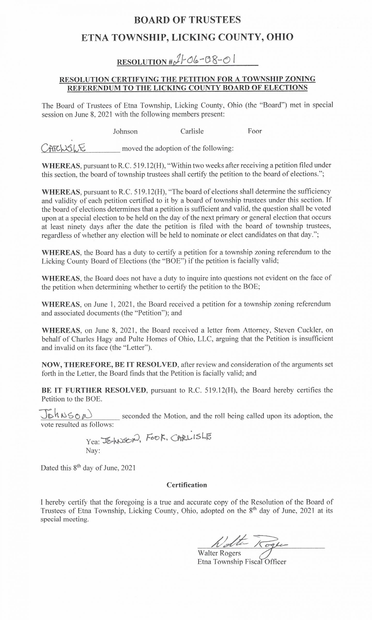 Keep Etna Rural Opposing Pulte's Rezoning of the Hagy Farm to Urban